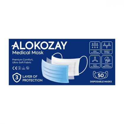 Face Mask - Blue - 50 Pcs