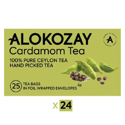 Cardamom Tea - 25 Tea Bags In Foil Wrapped Envelopes X Pack Of 24