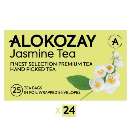 شاي أخضر ياسمين - 25 كيس شاي × 24 / Jasmine Green Tea - 25 Tea Bags In Foil Wrapped Envelopes X Pack Of 24