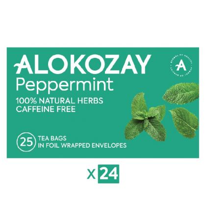 Peppermint Tea Bag - 25 Tea Bags In Foil Wrapped Envelopes X Pack Of 24