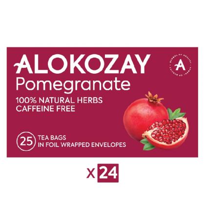 Pomegranate Tea - 25 Tea Bags In Foil Wrapped Envelopes X Pack Of 24