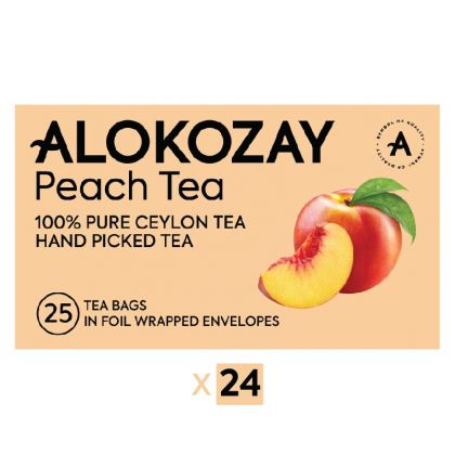 Peach Tea - 25 Tea Bags In Foil Wrapped Envelopes X Pack Of 24