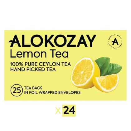 أكياس شاي الليمون - 25 كيس شاي × 24 / Lemon Tea - 25 Tea Bags In Foil Wrapped Envelopes X Pack Of 24