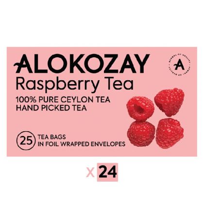 Raspberry Tea - 25 Tea Bags In Foil Wrapped Envelopes X Pack Of 24