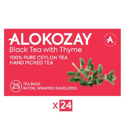 Black Tea With Thyme - 25 Tea Bags In Foil Wrapped Envelopes X Pack Of 24