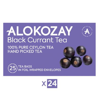 Black Currant Tea - 25 Tea Bags In Foil Wrapped Envelopes X Pack Of 24