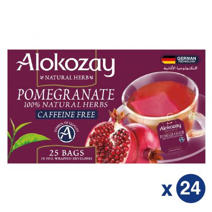 Pomegranate Tea - 25 Tea Bags In Foil Wrapped Envelopes X Pack Of 24