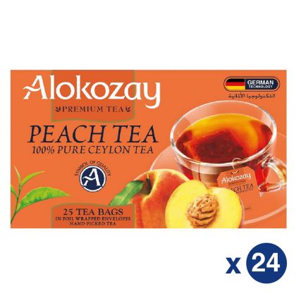 Peach Tea - 25 Tea Bags In Foil Wrapped Envelopes X Pack Of 24