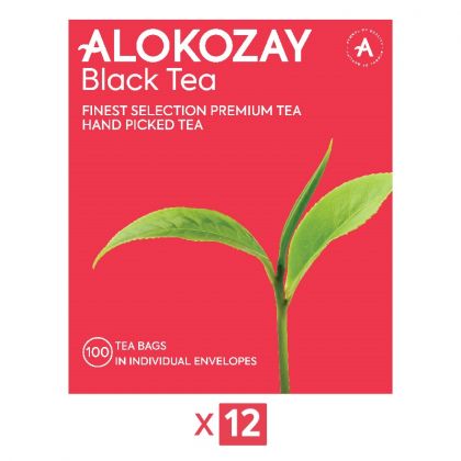  شاي أسود 100 ظرف ورقيعبوة من 12 / Black Tea - 100 Enveloped Tea Bags - Limited Edition X Pack Of 12