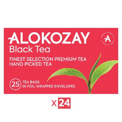 24 X شاي أسود 25 كيس شاي مغلف بورق محشو / Black Tea - 25 Tea Bags In Foil Wrapped Enveloped X Pack Of 24