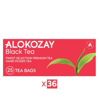 شاي أسود 25 كيس شاي X 36 (كرتون رئيسي) / Black Tea - 25 Tea Bags X Pack Of 36