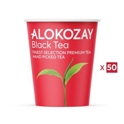 Paper Cup 8 Oz X 50 Pieces - Disposable Tea Cup (Assorted Colours)
