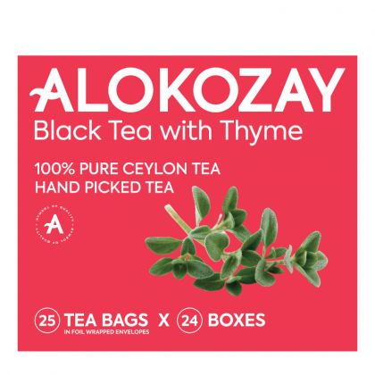 Black Tea With Thyme - 25 Tea Bags In Foil Wrapped Envelopes X Pack Of 24