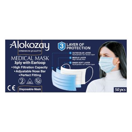 Medical Face Mask - Blue - 50 Pcs