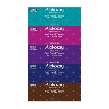 Soft Facial Tissues - 200 Sheets X 2 Ply - Pack Of 5 Boxes