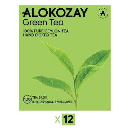 شاي أخضر 100 ظرف ورقي - عبوة من12 / Green Tea - 100 Enveloped Tea Bags X Pack Of 12