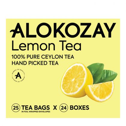 أكياس شاي الليمون - 25 كيس شاي × 24 / Lemon Tea - 25 Tea Bags In Foil Wrapped Envelopes X Pack Of 24