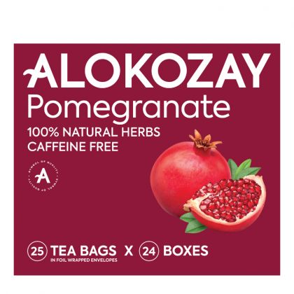 Pomegranate Tea - 25 Tea Bags In Foil Wrapped Envelopes X Pack Of 24