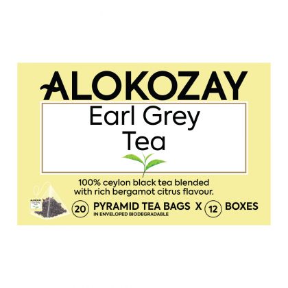 Earl Grey Tea - 20 Silken Pyramid Tea Bags (Biodegradable) X Pack Of 12