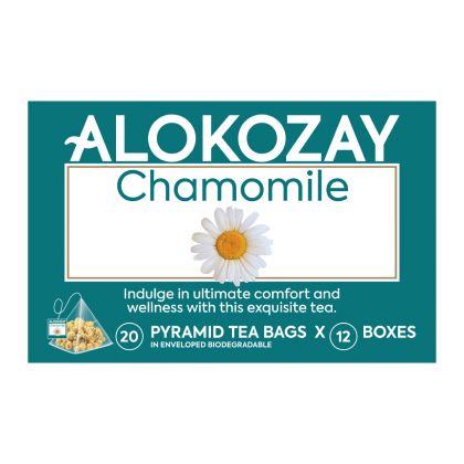 Herbal Chamomile Tea - 20 Silken Pyramid Tea Bags (Biodegradable) X Pack Of 12