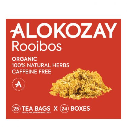 Rooibos Organic Herbal Tea - 25 Tea Bags In Foil Wrapped Envelopes X Pack Of 24 / 24 X شاي الأعشاب العضوي رويبوس - 25 كيس شاي