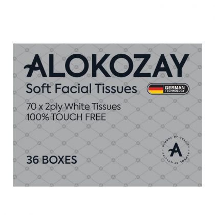 مناديل ناعمة للوجه 70 × 2 طبقة - عبوة من 36 / Soft Facial Tissues - Car Tissues (Assorted Colour Boxes) - 70 Sheets X 2 Ply X Pack Of 36