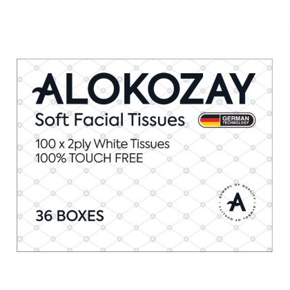 مناديل ناعمة للوجه 100 × 2 طبقة - عبوة من 36 / Soft Facial Tissues - 100 Sheets X 2 Ply X Pack Of 36 Boxes