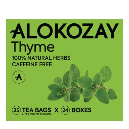 Thyme Tea - 25 Tea Bags In Foil Wrapped Envelopes X Pack Of 24 / 24 X شاي الزعتر - 25 كيس شاي