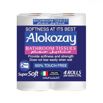 Bathroom Tissues - 200 Sheets X 2 Ply - 4 Rolls