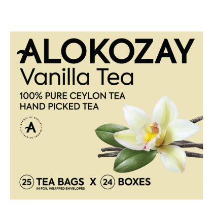 Vanilla Tea - 25 Tea Bags In Foil Wrapped Envelopes X 24 / كيس شاي فانيلا 25 ساعة × 24