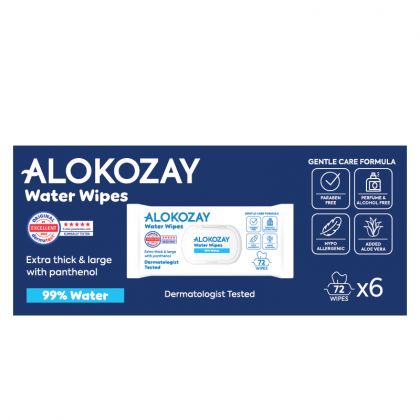 99% Water Wet Wipes - 72 Wipes X Pack Of 6