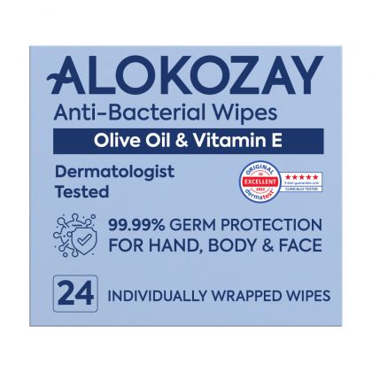 Alokozay Anti-Bacterial Wipes -24 Pc 