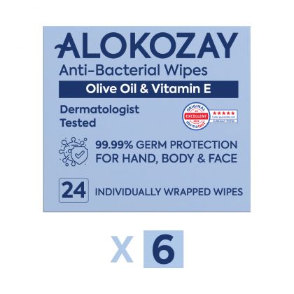 Anti-Bacterial Wipes - 24 Wipes X Pack Of 6