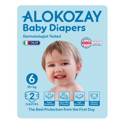 Baby Diapers - Size 6 (15+ Kg) - 2 Diapers