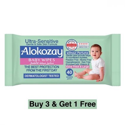 Baby Wet Wipes - Ultra-Sensitive (Without Perfume) - 40 Wipes