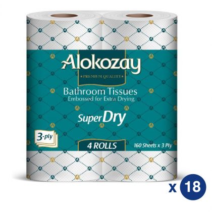 Bathroom Tissues 4 Rolls X 3 Ply X Pack Of 18