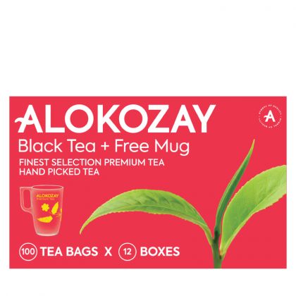 Black Tea - 100 Tea Bags + Free Mug X Pack Of 12
