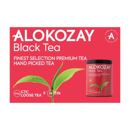 شاي القصدير 225 جرام من سي تي سي - عبوة من 24 / Ctc Black Loose Tin Tea 225 Grams X Pack Of 24