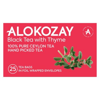 Black Tea With Thyme - 25 Tea Bags In Foil Wrapped Envelopes