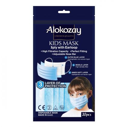 Kids Face Mask - Blue - 10 Pcs