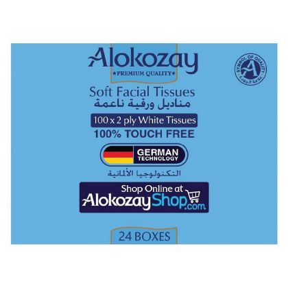 Square Boutique Soft Facial Tissues (Assorted Colour Boxes) -100 Sheets X 2 Ply X Pack Of 24 Boxes