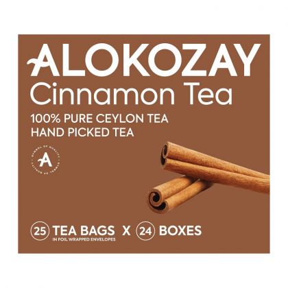 Cinnamon Tea - 25 Tea Bags In Foil Wrapped Envelopes X Pack Of 24 / 24 X شاي بالقرفة - 25 كيس شاي