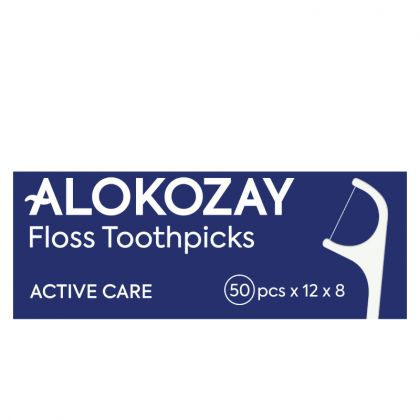 Portable Dental Floss Toothpicks (Blue Pack) - 50 Pcs Individually Wrapped Floss X Pack Of 72