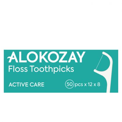Portable Dental Floss Toothpicks (Green Pack) - 50 Pcs Individually Wrapped Floss X Pack Of 72