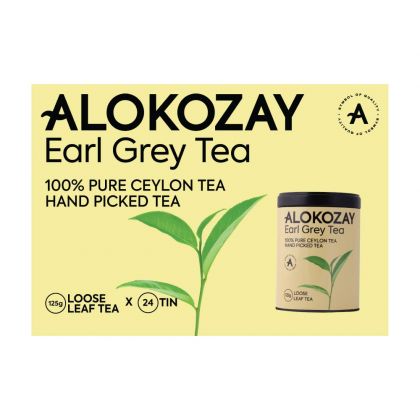 شاي إيرل جراي تين 125 جم × 24 / Earl Grey Loose Leaf Tin Tea 125 Grams X Pack Of 24 