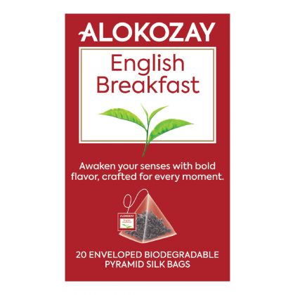 English Breakfast Black Tea - 20 Silken Pyramid Tea Bags (Biodegradable)