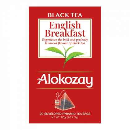 English Breakfast Black Tea - 20 Silken Pyramid Tea Bags (Biodegradable)