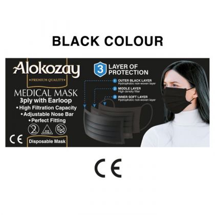 Face Mask (Black Colour) - 50Pcs
