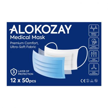 Face Mask Blue - 50 Pcs X Pack Of 12