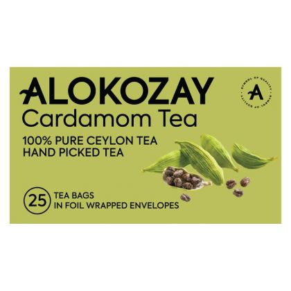 Cardamom Tea - 25 Tea Bags In Foil Wrapped Envelopes / شاي بالهيل - 25 كيس شاي